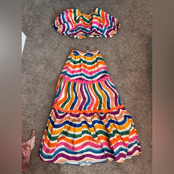FARM Rio Dresses & Skirts - Colorful Striped Farm Rio Set